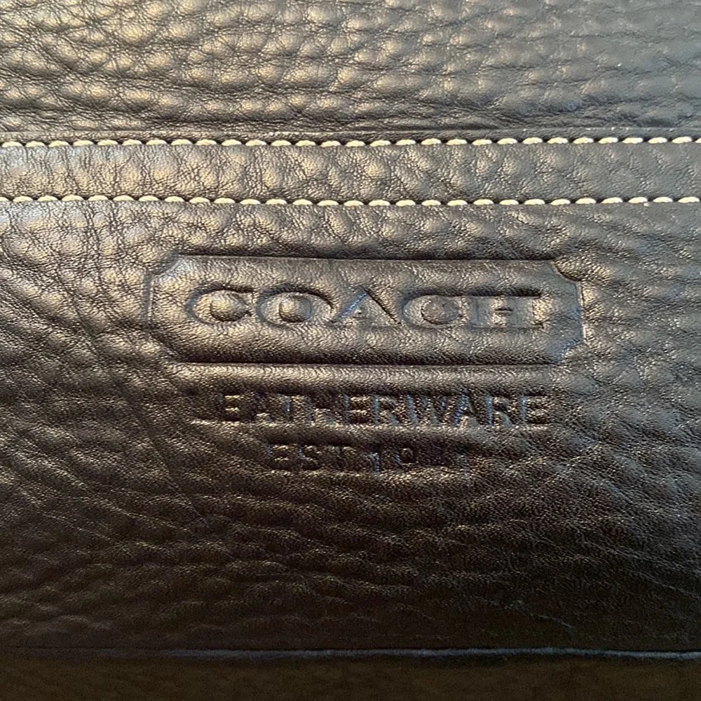 Coach Black Pebbled Leather Hobo Shoulder Bag